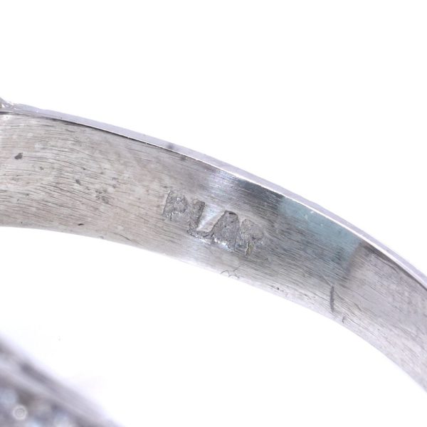 Art Deco aquamarine ring in platinum.