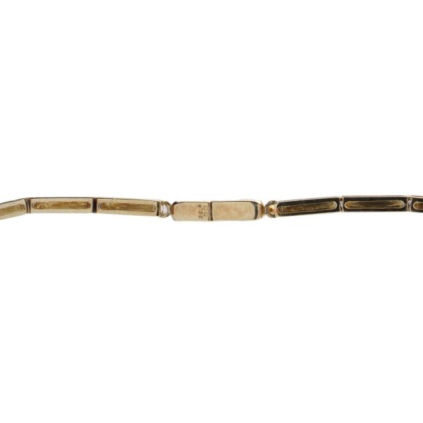 Vintage citrine and diamond necklace in gold.