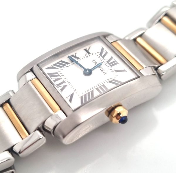 silver dial Cartier 2384 tank
