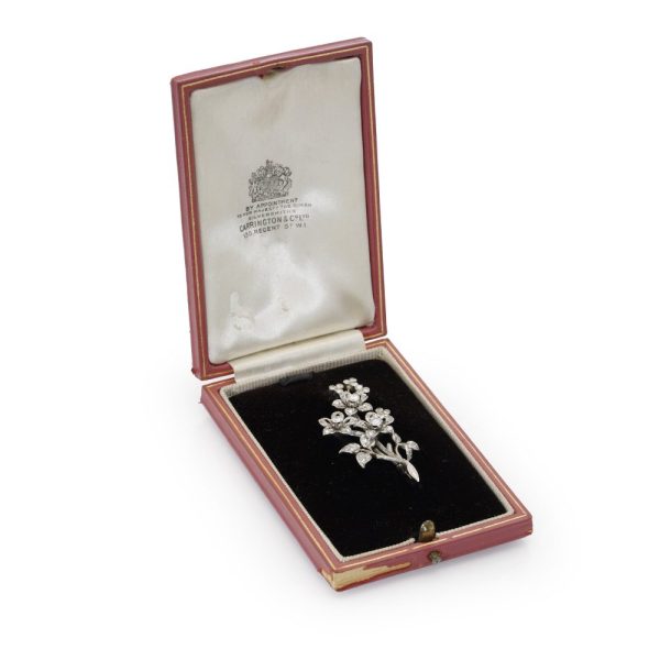 Platinum And Diamond Flower Branch Brooch