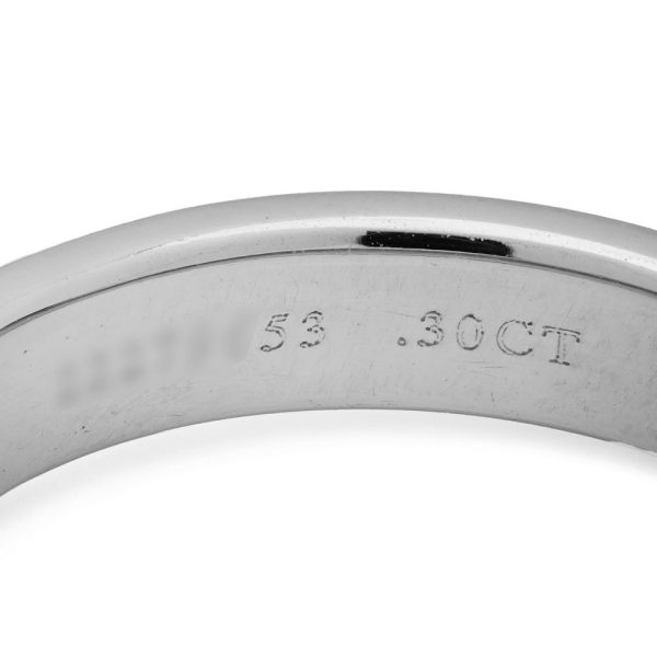 Tiffany and Co Etoile 0.30ct Diamond Solitaire Engagement Ring in Platinum, Tiffany & Co. Etoile sleek polished Platinum band with single stone round brilliant-cut diamond