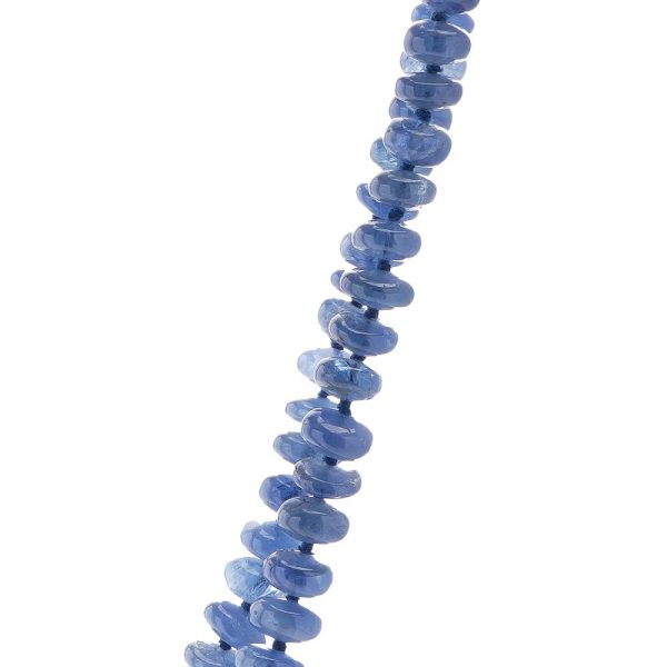Natural sapphire double strand beaded necklace.