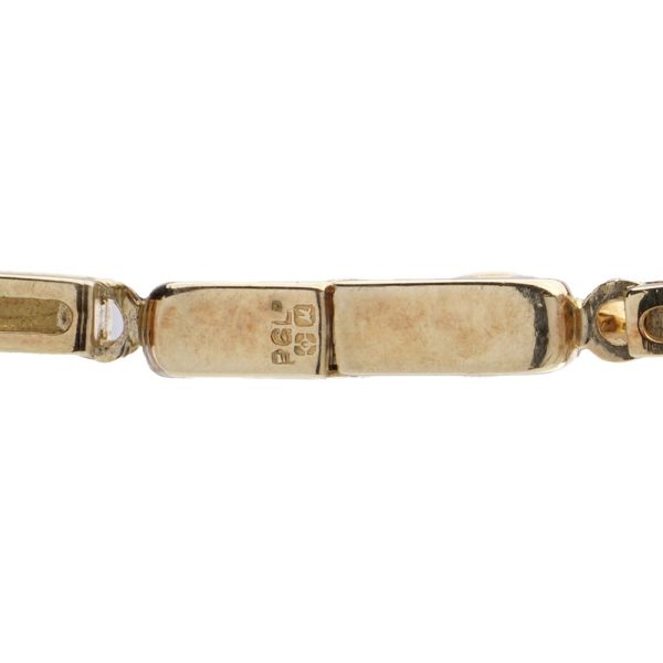 Vintage citrine and diamond necklace in gold.