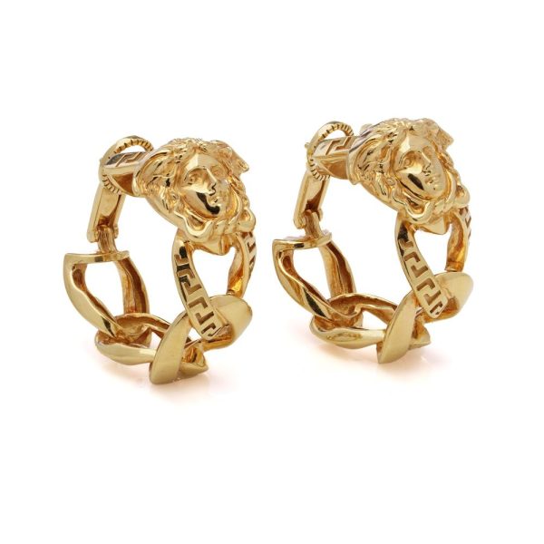 Gianni Versace La Medusa earrings in yellow gold,