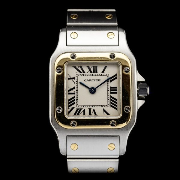 Cartier Santos Galbee 1567 Steel and Gold Ladies Quartz Watch