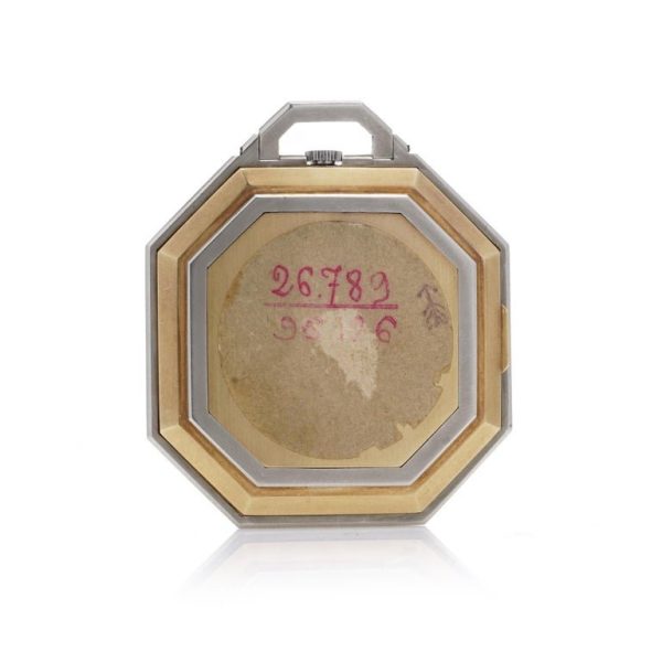 Leon Hatot Vers Art Deco 18 carat gold pocket watch. 