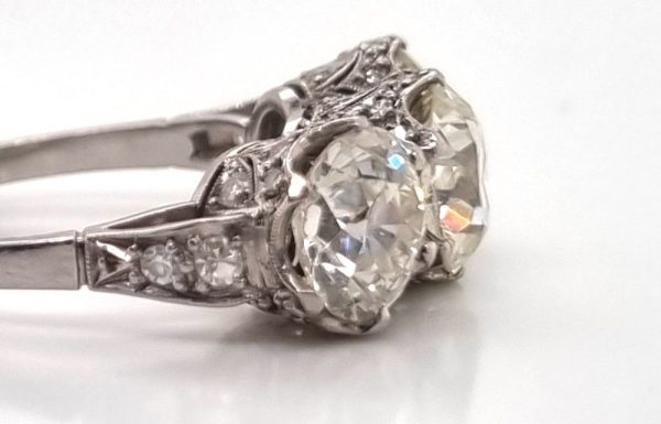Old cut diamonds in platinum