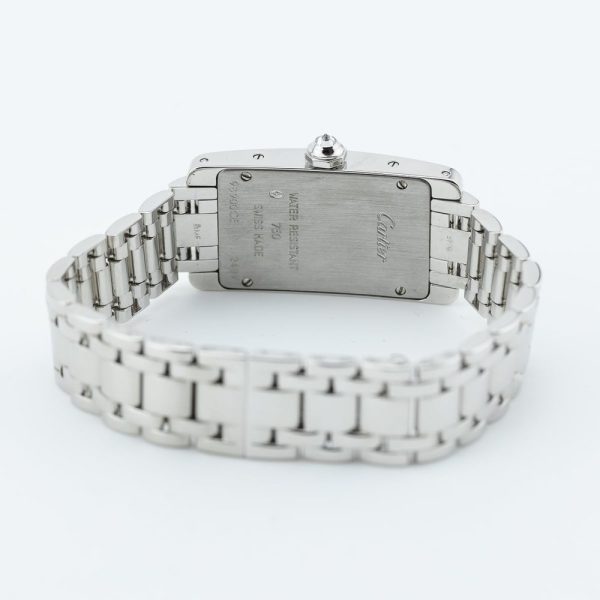 Ladies Cartier Tank Americaine 2489 18ct White Gold Quartz Watch with Factory Diamonds and Cartier Service. Under 2 year Cartier warranty from October 2024