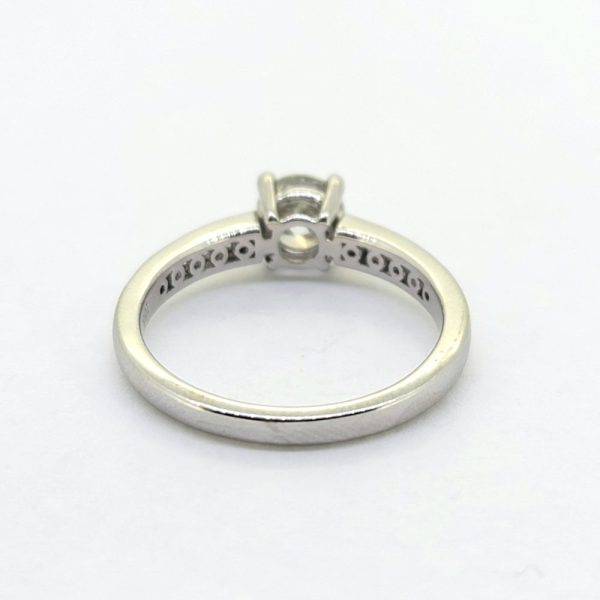 Diamond Solitaire Engagement Ring with Baguette Shoulders
