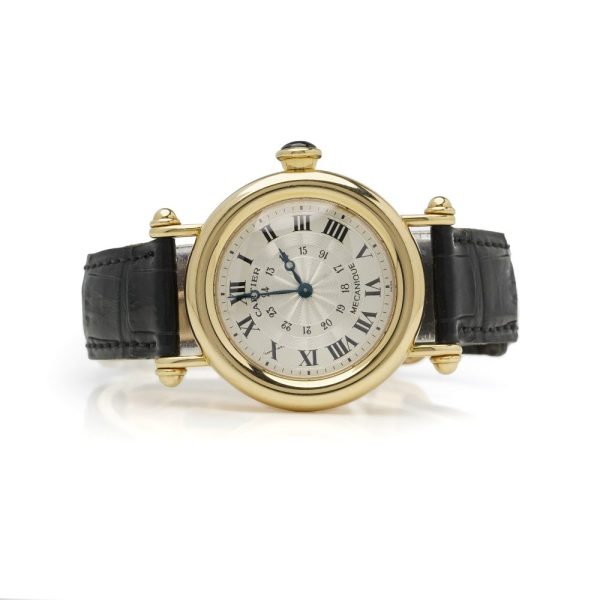 Cartier Diabolo gold men's wristwatch.