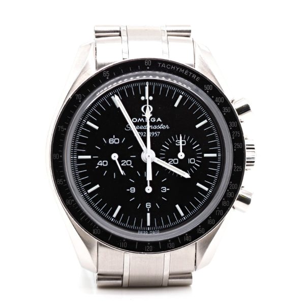 Omega Speedmaster Moonwatch 50th Anniversary Limited Series 1957, Circa 2007 numbered 0792 with exhibition case back revealing precision Co-Axial 3201 movement which is hand-wound