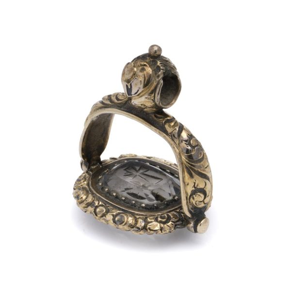 Victorian spinner seal/pendant in gold.