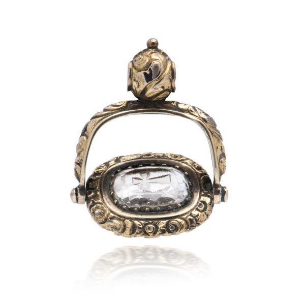 Victorian spinner seal/pendant in gold.