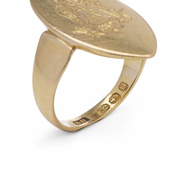 Victorian gold signet ring.