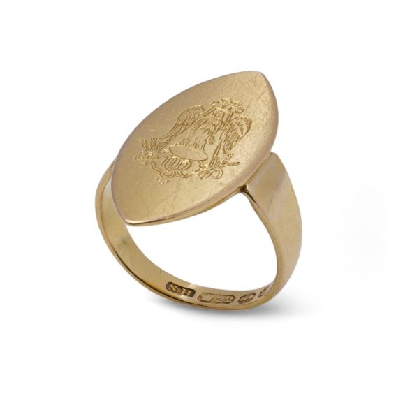Victorian gold signet ring.