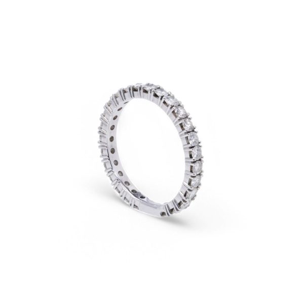 Diamond eternity ring in white gold.