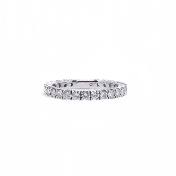 Diamond eternity ring in white gold.