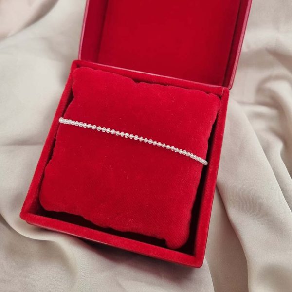 Pre Owned Briolette Diamond Bead Bracelet by Solange Azagury Partridge, composed of 69 briolette faceted diamond rondels with smartie clasp