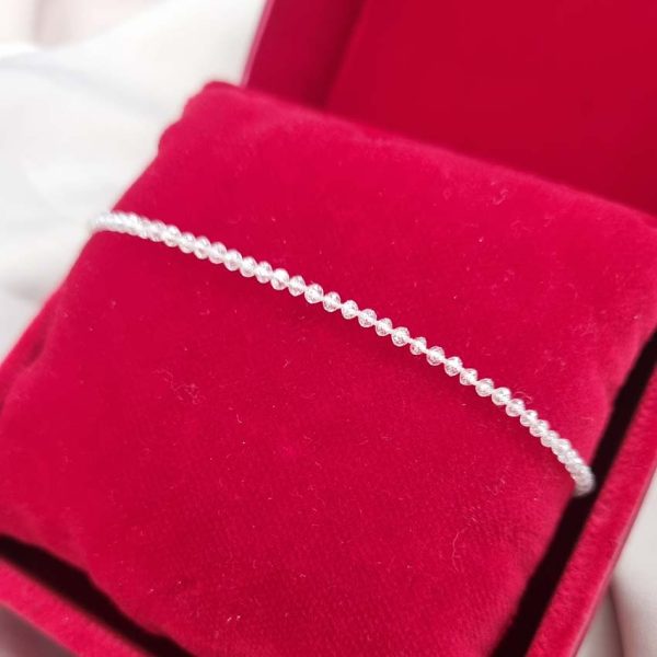 Pre Owned Briolette Diamond Bead Bracelet by Solange Azagury Partridge, composed of 69 briolette faceted diamond rondels with smartie clasp