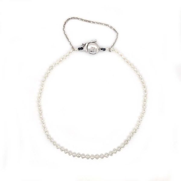 Pre Owned Briolette Diamond Bead Bracelet by Solange Azagury Partridge, composed of 69 briolette faceted diamond rondels with smartie clasp