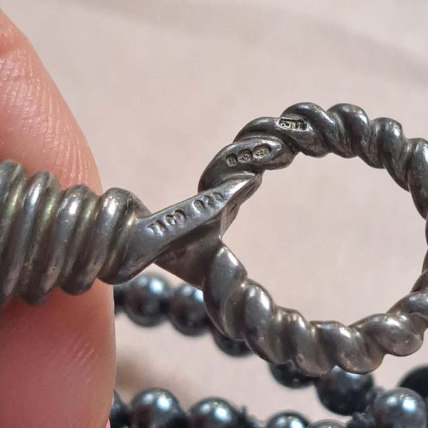 Pre Owned Tiffany and Co Hematite Bead Necklace