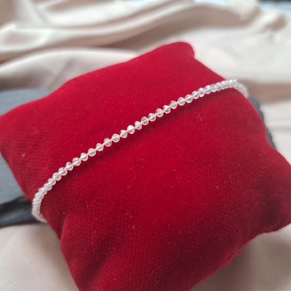 Pre Owned Briolette Diamond Bead Bracelet by Solange Azagury Partridge, composed of 69 briolette faceted diamond rondels with smartie clasp