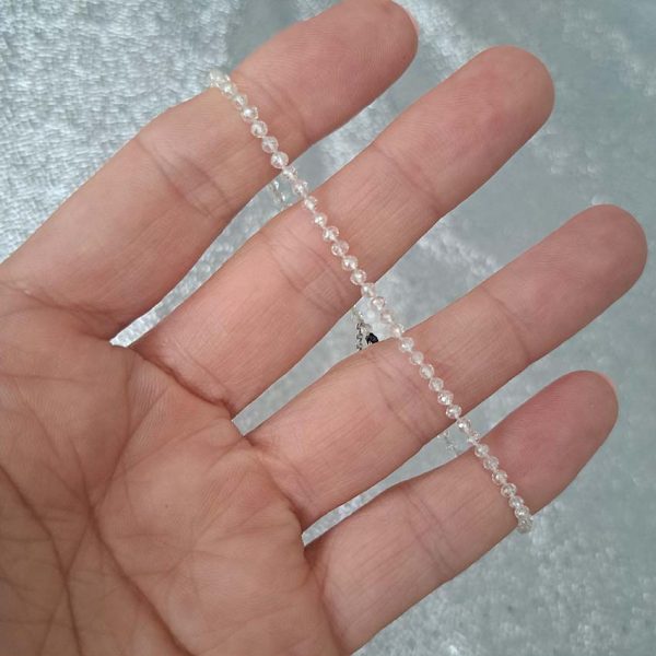 Pre Owned Briolette Diamond Bead Bracelet by Solange Azagury Partridge, composed of 69 briolette faceted diamond rondels with smartie clasp