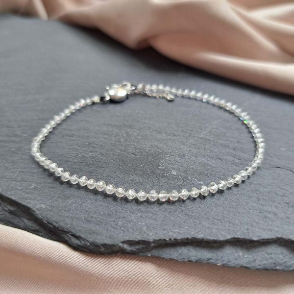 Pre Owned Briolette Diamond Bead Bracelet by Solange Azagury Partridge, composed of 69 briolette faceted diamond rondels with smartie clasp
