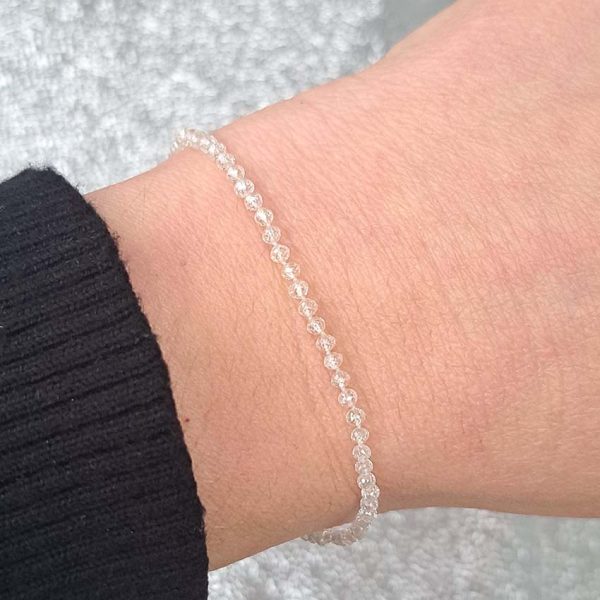 Pre Owned Briolette Diamond Bead Bracelet by Solange Azagury Partridge, composed of 69 briolette faceted diamond rondels with smartie clasp