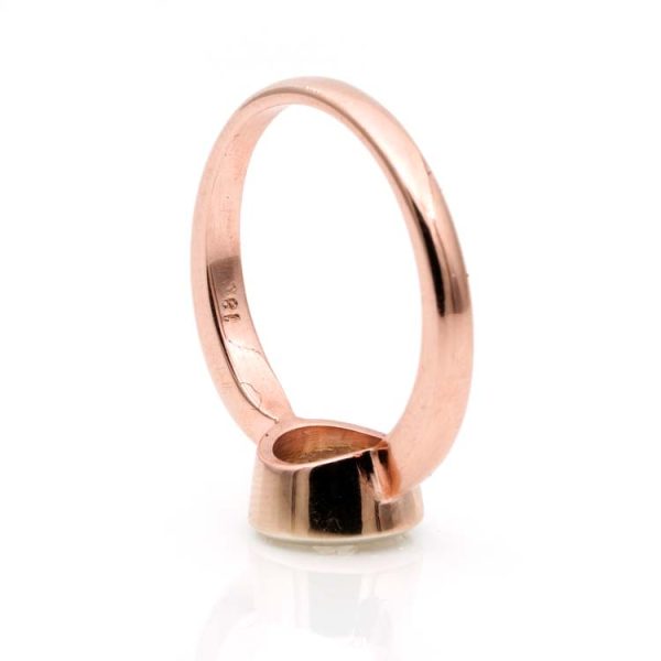 Vintage Old European Cut Diamond Solitaire Engagement Ring, 1.25ct 1.50ct H I VVS single stone old European-cut diamond in 18ct rose gold with knife edge shoulders. Circa 1940s