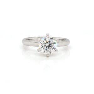1.32 Carat Diamond Solitaire Engagement Ring In Platinum