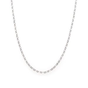 18 Carat White Gold And Diamond Fine Chain Necklace