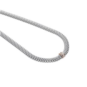 FOPE white gold necklace with diamond rondels.