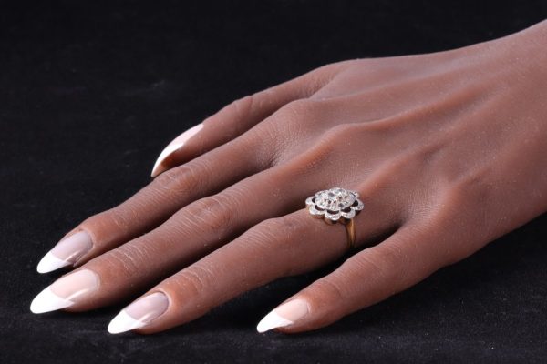 Victorian diamond engagement ring in gold.