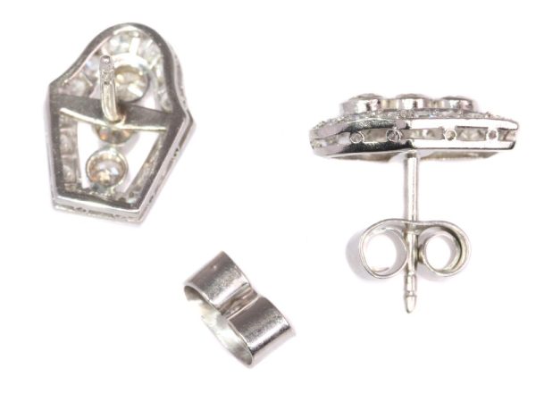 Vintage diamond earrings in platinum.