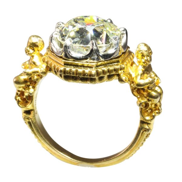 Victorian diamond ring in gold and platinum.