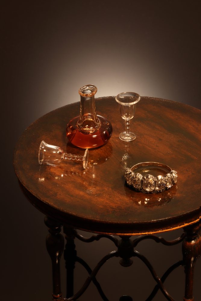 Georgian diamond ring in rose gold and silver.