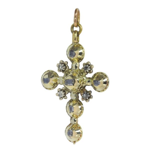 Georgian diamond cross pendant.