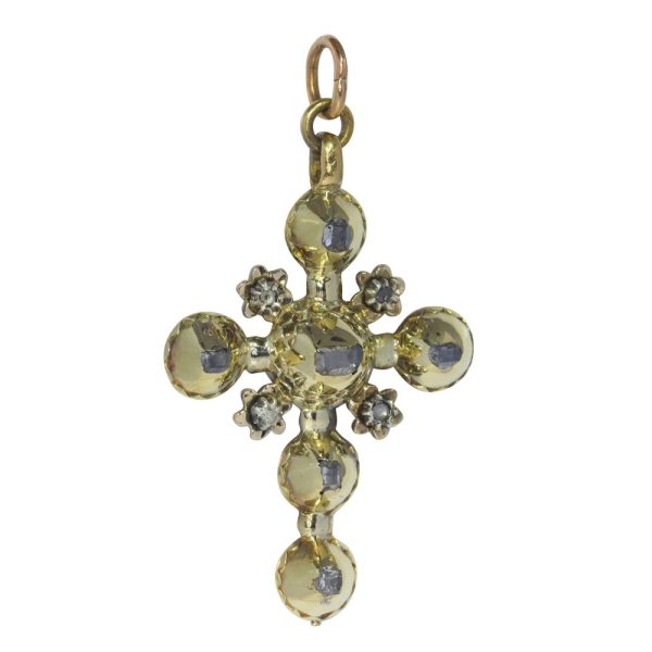Georgian diamond cross pendant.