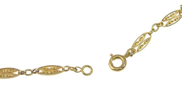 Victorian gold and pearl woven necklace.