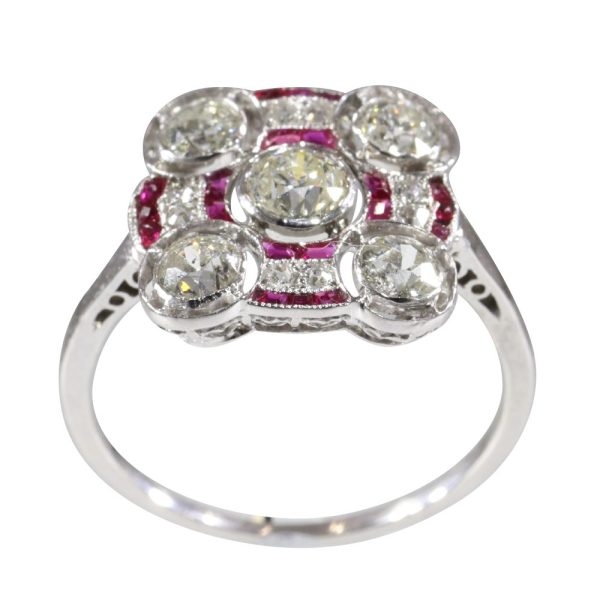 Antique ruby and diamond ring