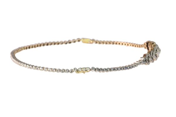 Victorian diamond bracelets that transform into necklace in gold and silver.