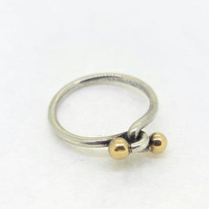 Pre Loved Tiffany and Co Silver Twisted Knot Ring