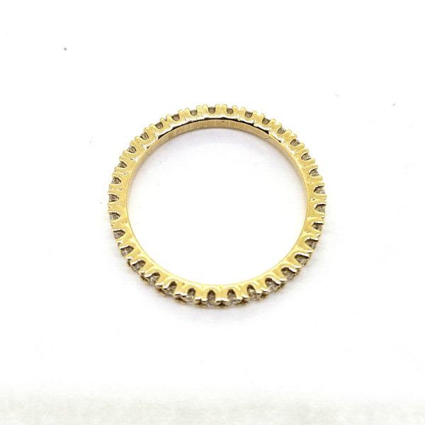 0.71ct Diamond Full Eternity Band Ring in Yellow Gold, 18ct yellow gold band set throughout with 0.71 carats of sparkling brilliant-cut diamonds