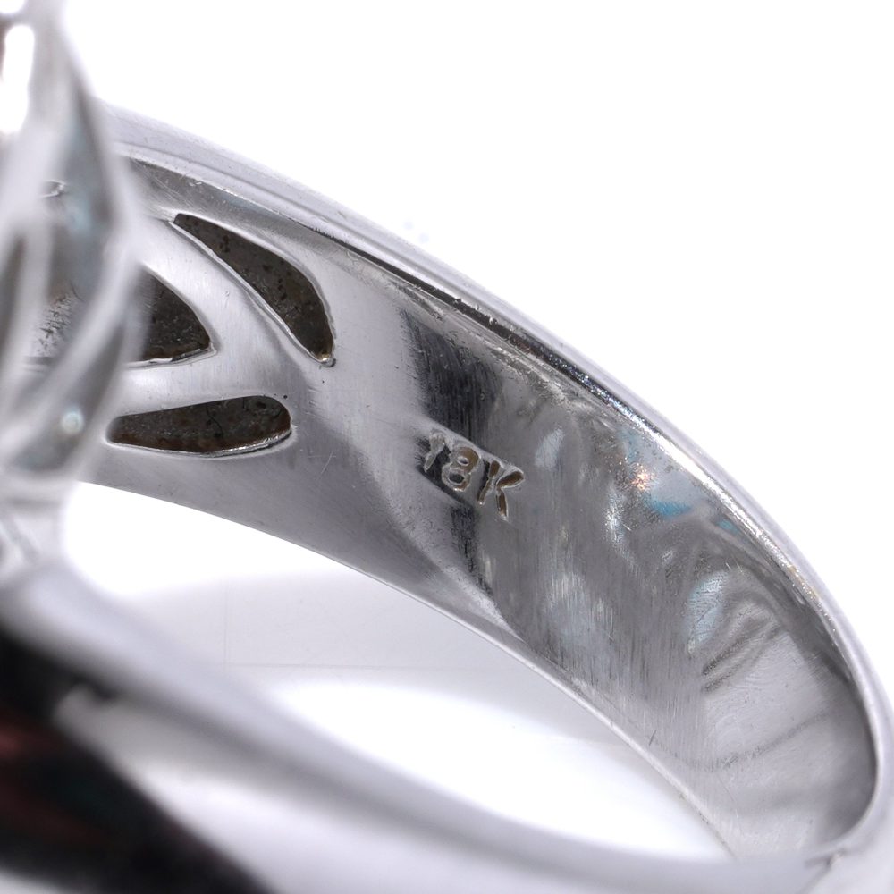 Jay Feder topaz and diamond ring in white gold.