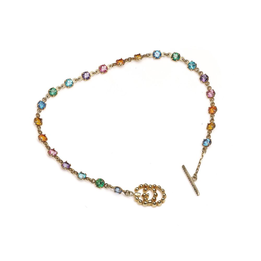 Gucci multi-gemstone bracelet in gold.