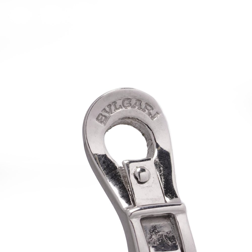 Bvlgari diamond drop earrings in white gold.