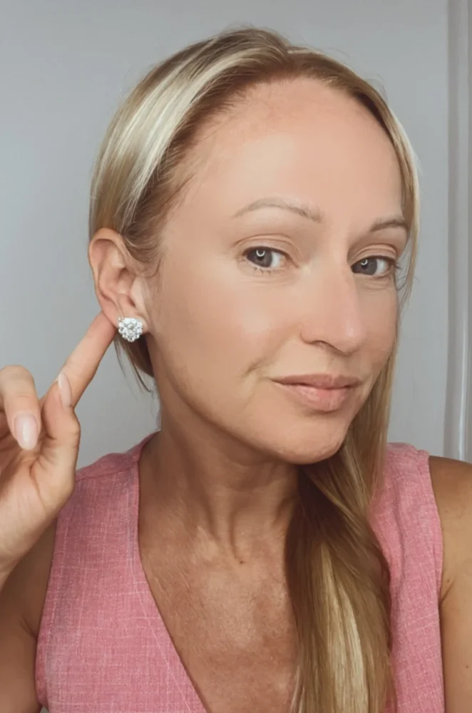 Vintage French 5.80ct Heart Diamond Cluster Stud Earrings, Radiant heart-shaped diamonds beautifully framed by sparkling diamonds in 18ct white gold