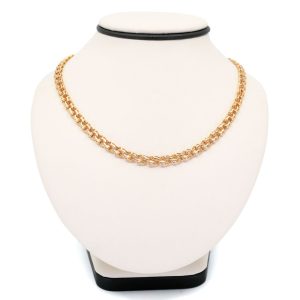 Vintage Bismark Link Necklace In 14 Carat Yellow Gold