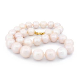 Vintage South Sea Pearl Necklace With Gold Clasp
